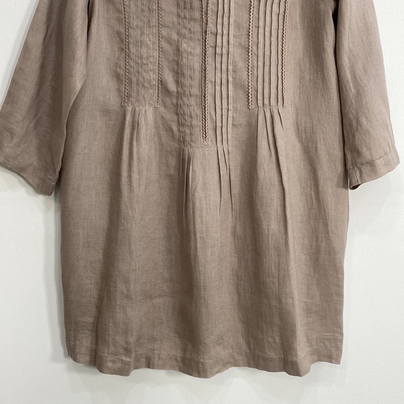 J. Jill Linen Tunic Top Women's Small Neutral Beige - Picture 4 of 9
